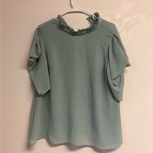 ELLIATT - Green Ruffled 3/4 Sleeve Blouse